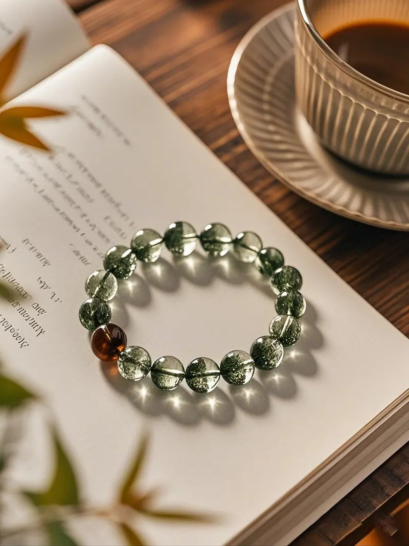 Natural Green Phantom Quartz Bracelet