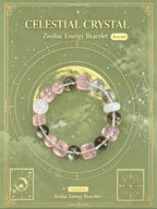 Celestial Rose Quartz & Clear Quartz Bracelet