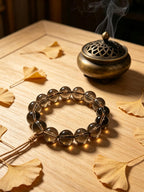 Natural Smoky Quartz Zodiac Bracelet