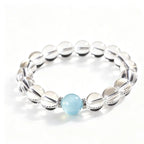 Natural Clear Quartz Zodiac Bracelet