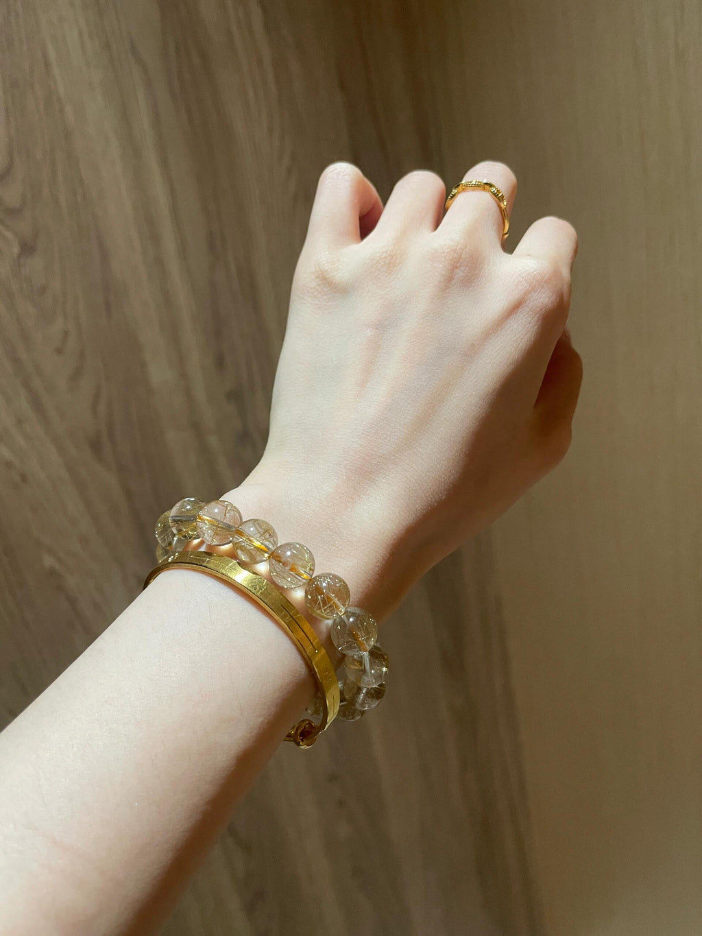Golden Rutilated Quartz Bracelet | Wealth & Positive Energy Crystal Bracelet