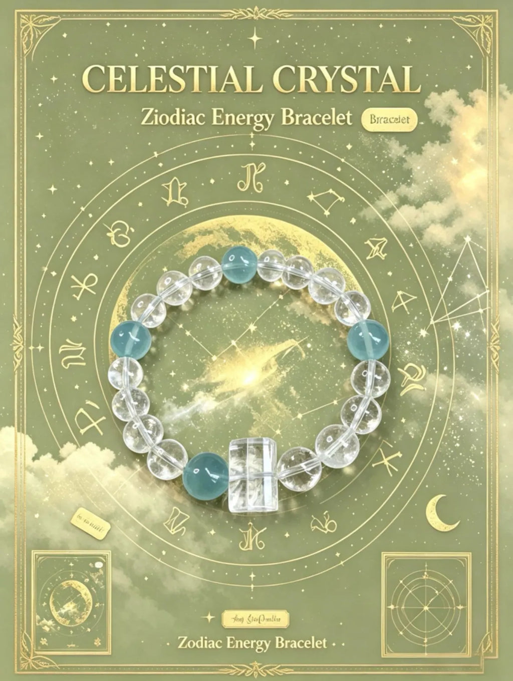 Celestial Aquamarine Crystal Bracelet
