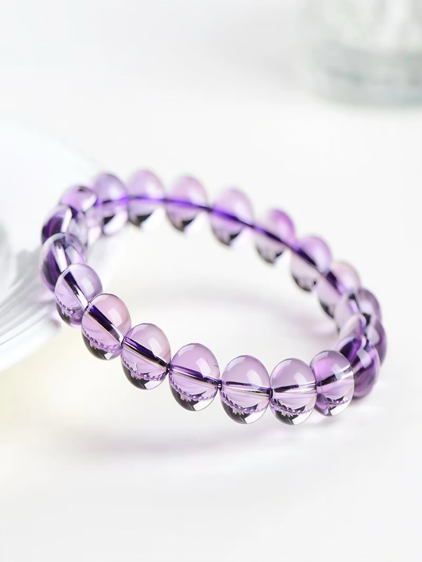 Natural Amethyst Crystal Bracelet | Spiritual Healing Energy Bracelet