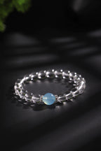 Natural Clear Quartz Zodiac Bracelet