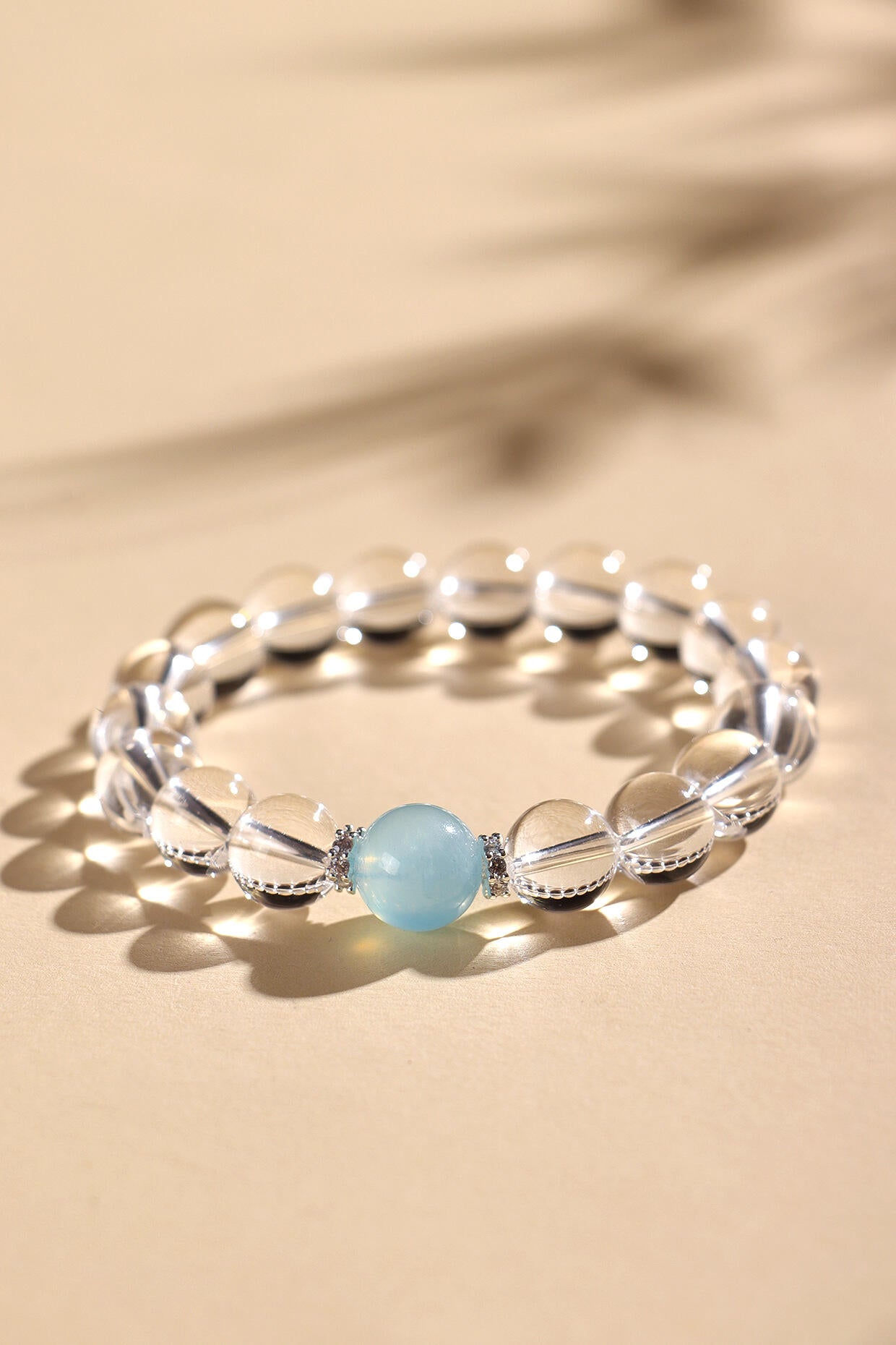 Natural Clear Quartz Zodiac Bracelet