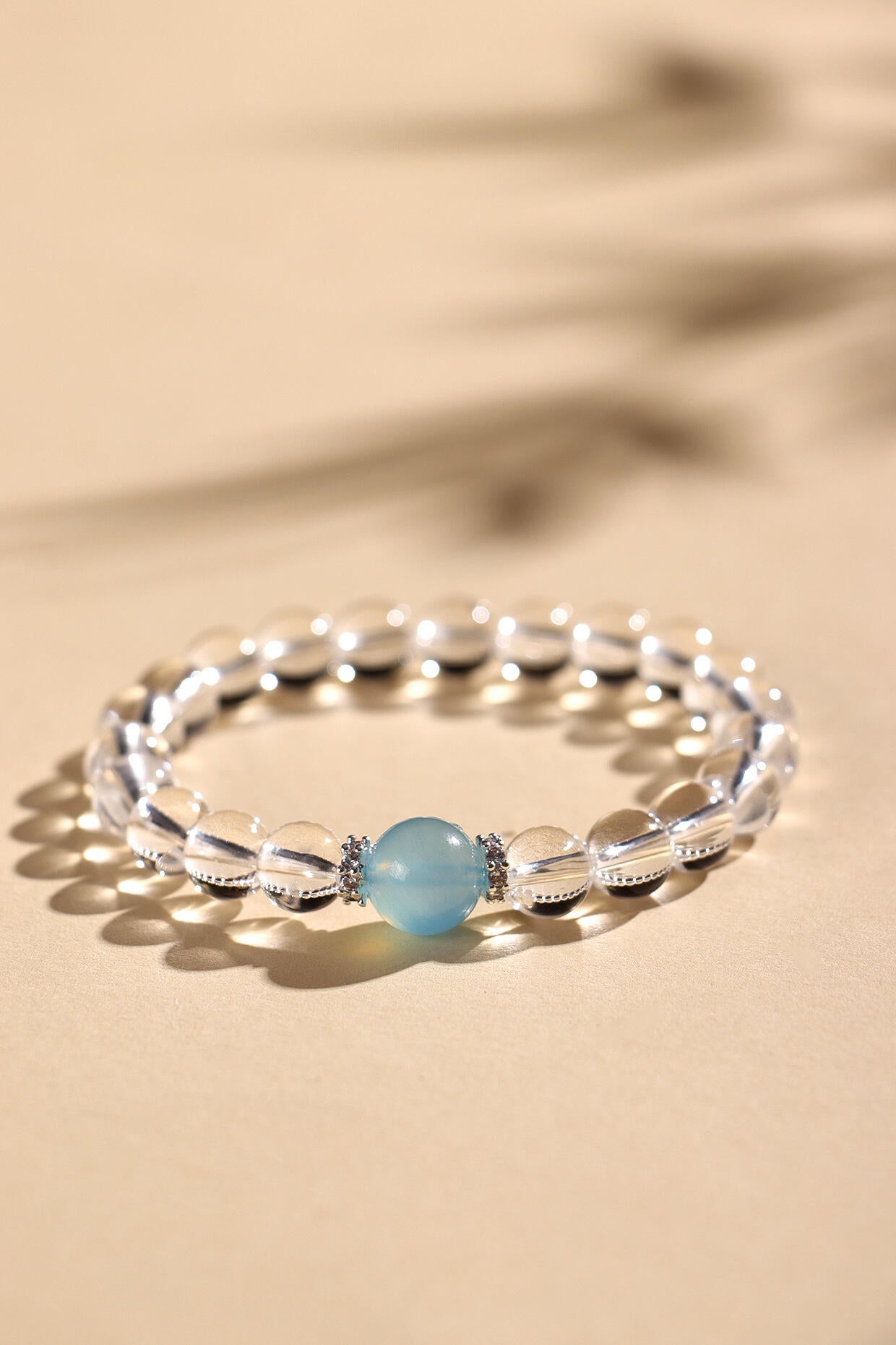 Natural Clear Quartz Zodiac Bracelet