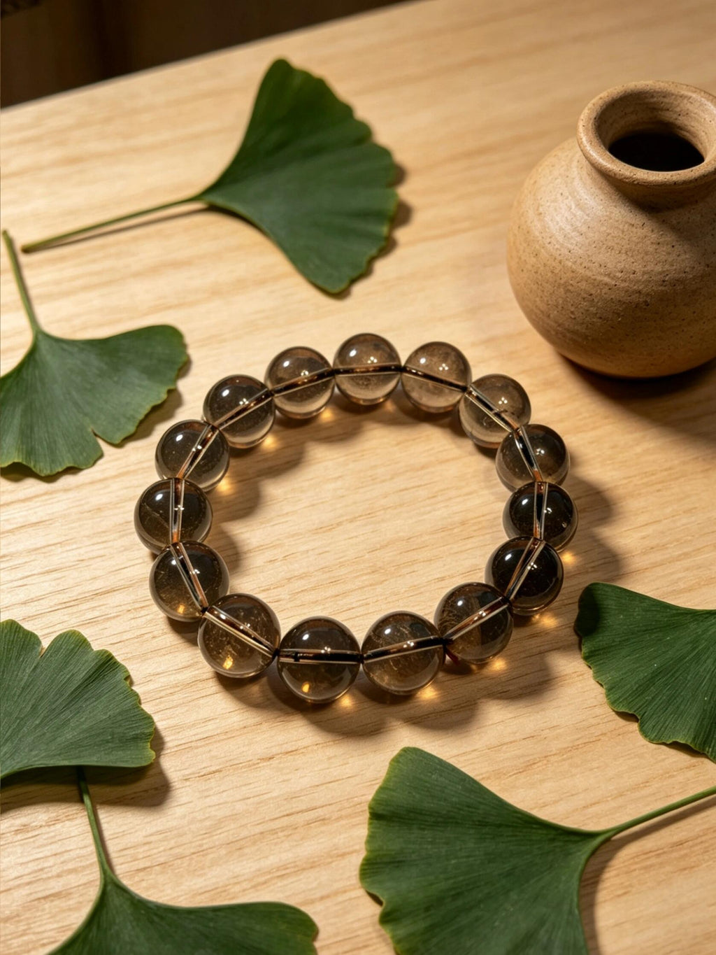 Natural Smoky Quartz Bracelet | Protection Grounding Crystal Bracelet