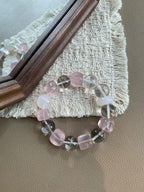 Celestial Rose Quartz & Clear Quartz Bracelet