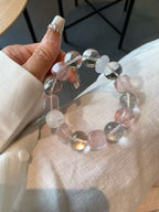 Celestial Rose Quartz & Clear Quartz Bracelet