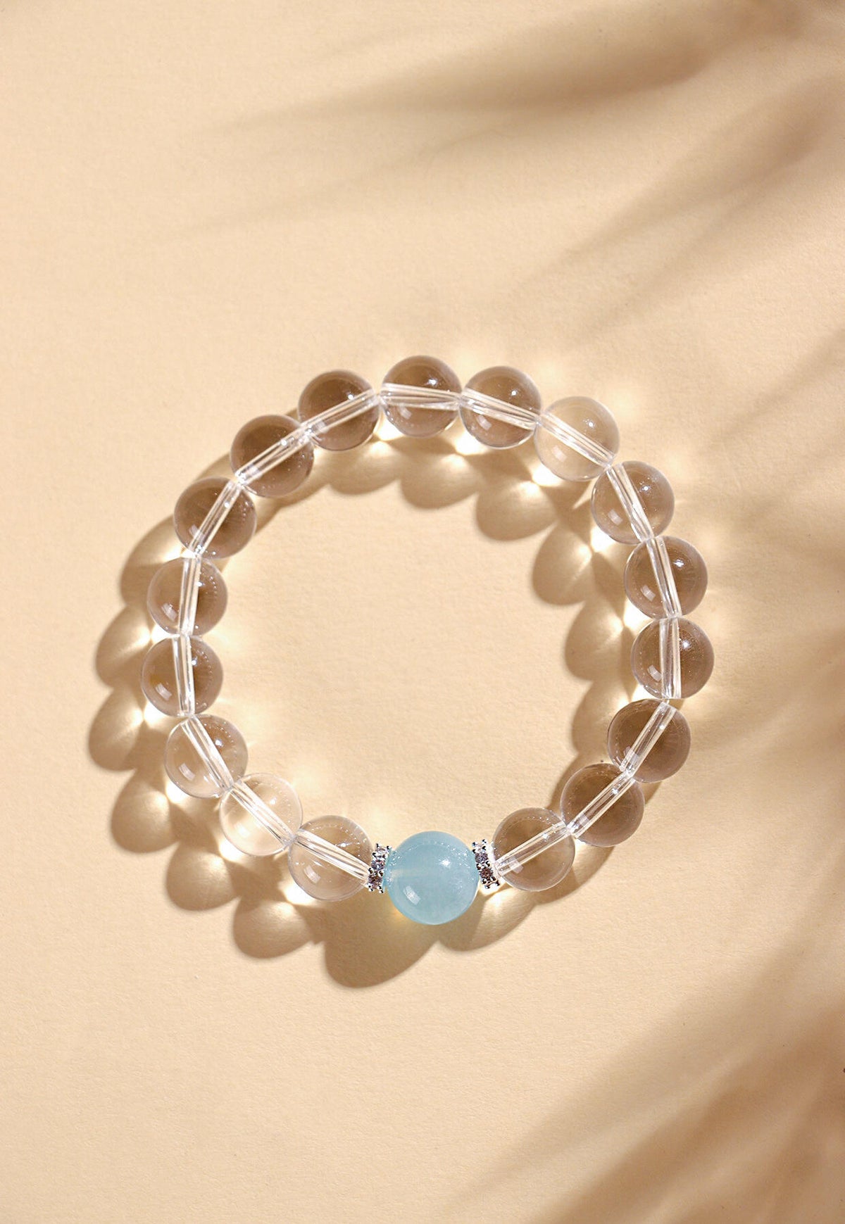 Natural Clear Quartz Zodiac Bracelet