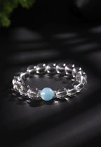 Natural Clear Quartz Zodiac Bracelet
