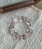 Celestial Rose Quartz & Clear Quartz Bracelet