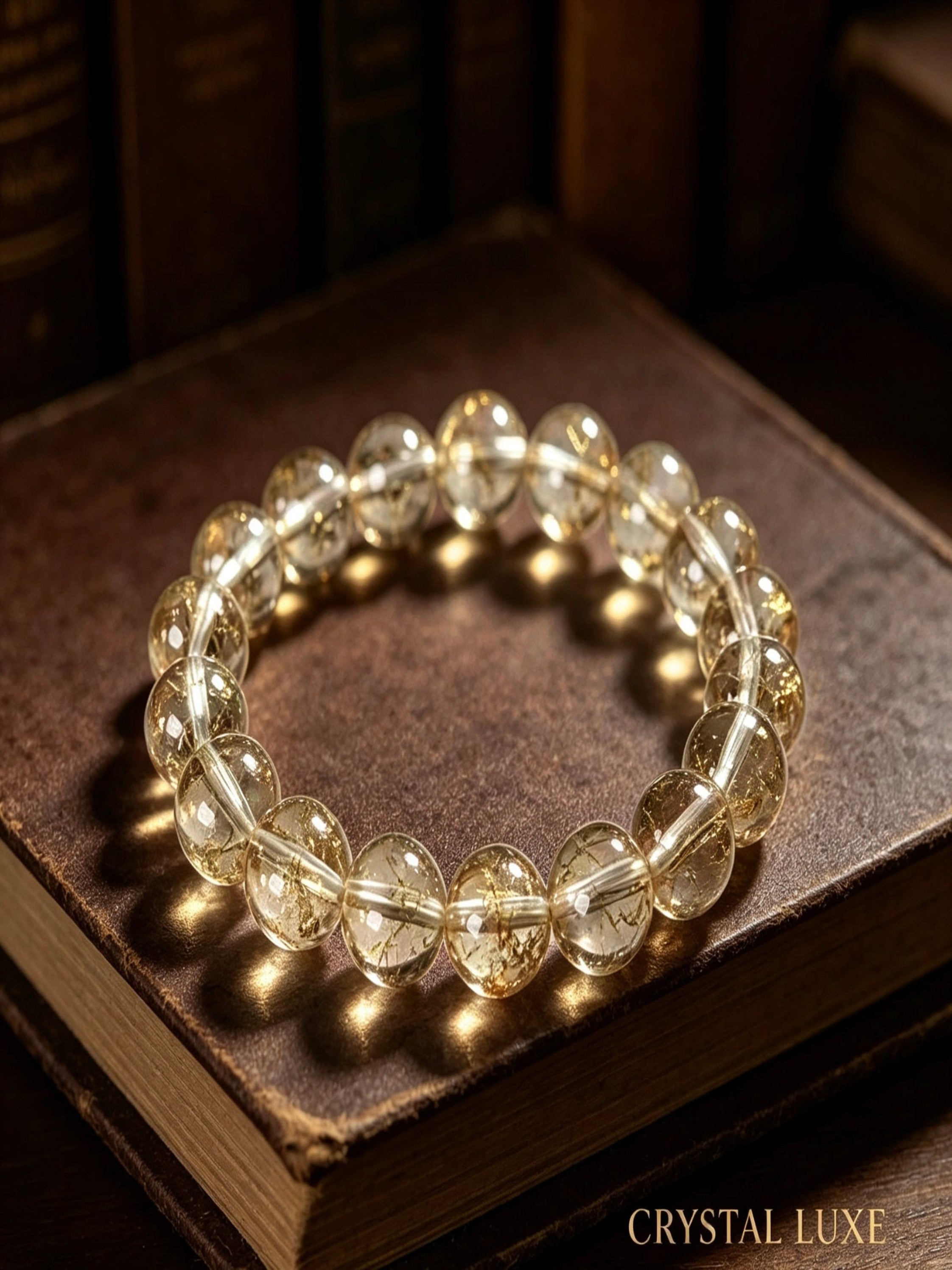 Gold Foil Inclusion Bracelet | Auspicious Wealth & Radiant Positive Energy Bracelet