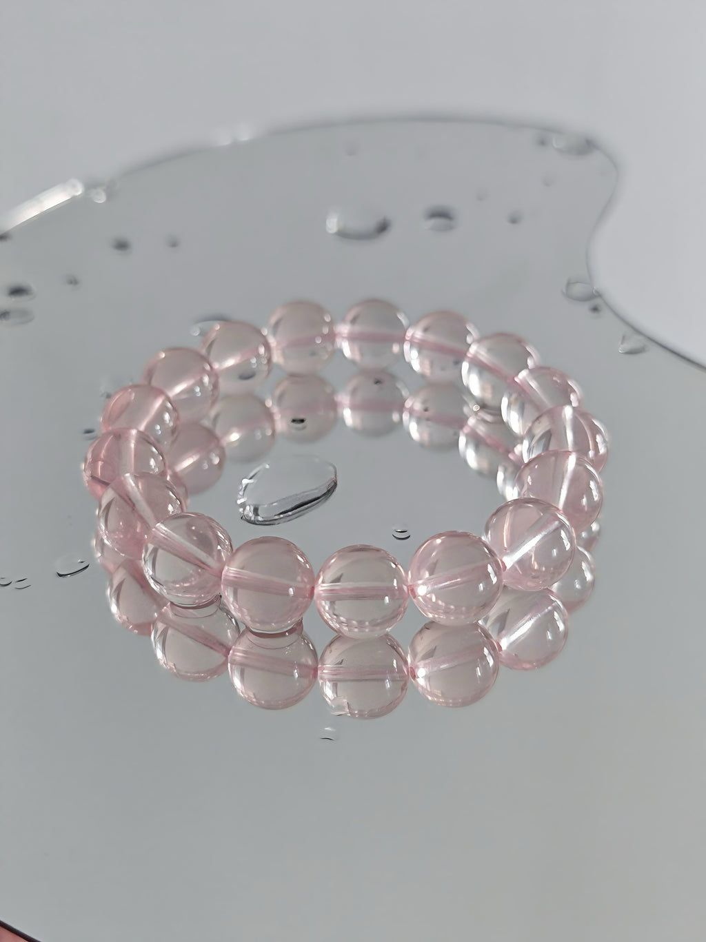 Star Rose Quartz Beaded Bracelet from Mozambique | Healing Crystal for Taurus & Libra