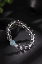Natural Clear Quartz Zodiac Bracelet