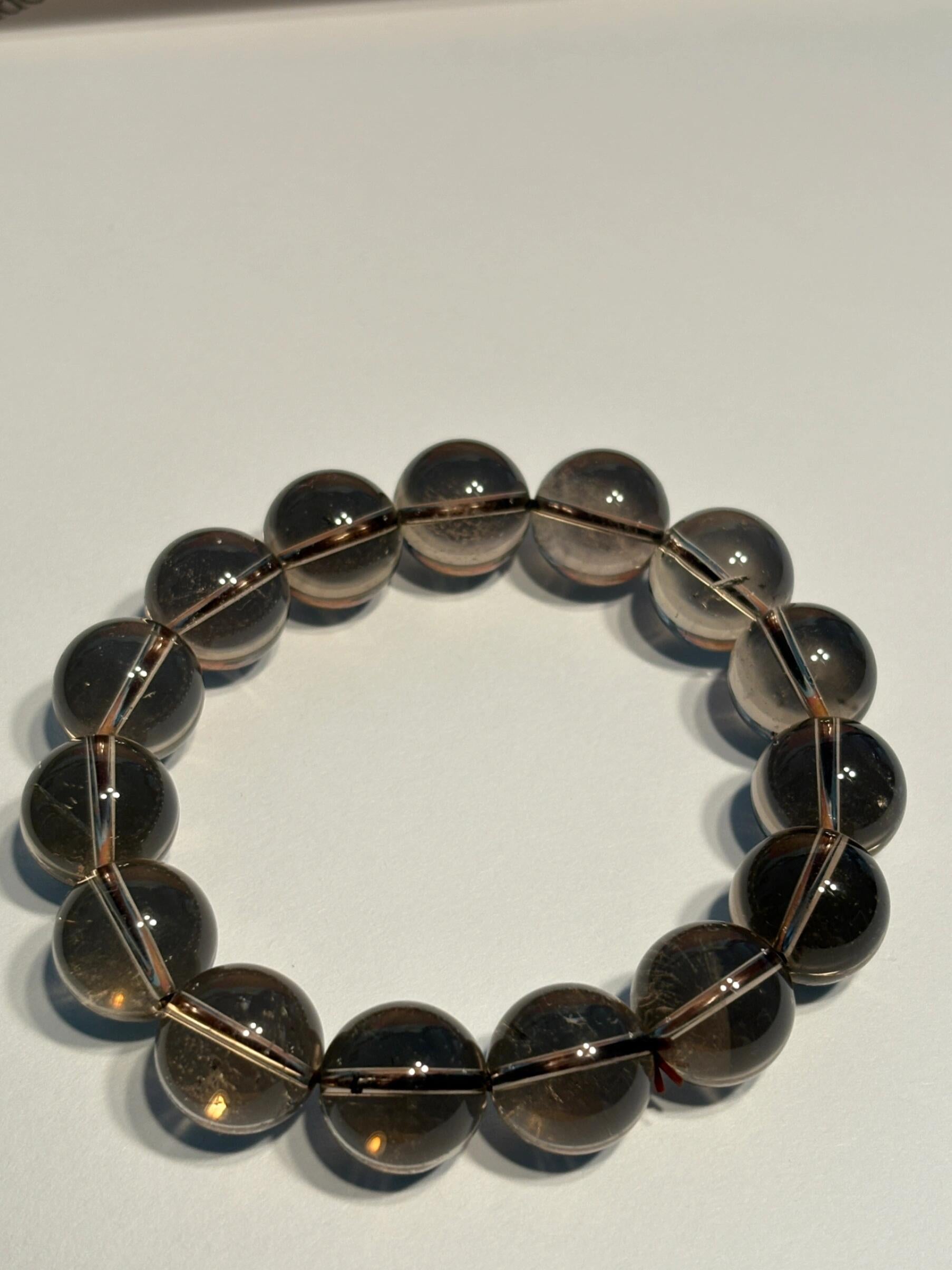 Natural Smoky Quartz Bracelet | Protection Grounding Crystal Bracelet