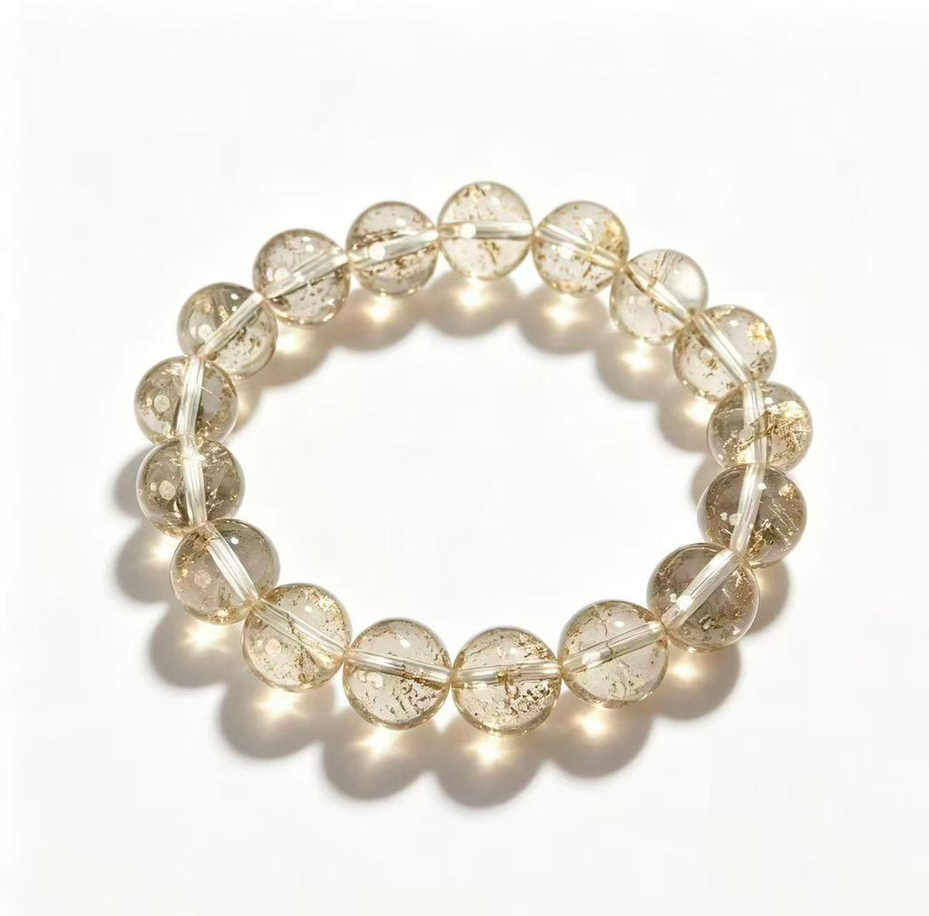 Gold Foil Inclusion Bracelet | Auspicious Wealth & Radiant Positive Energy Bracelet