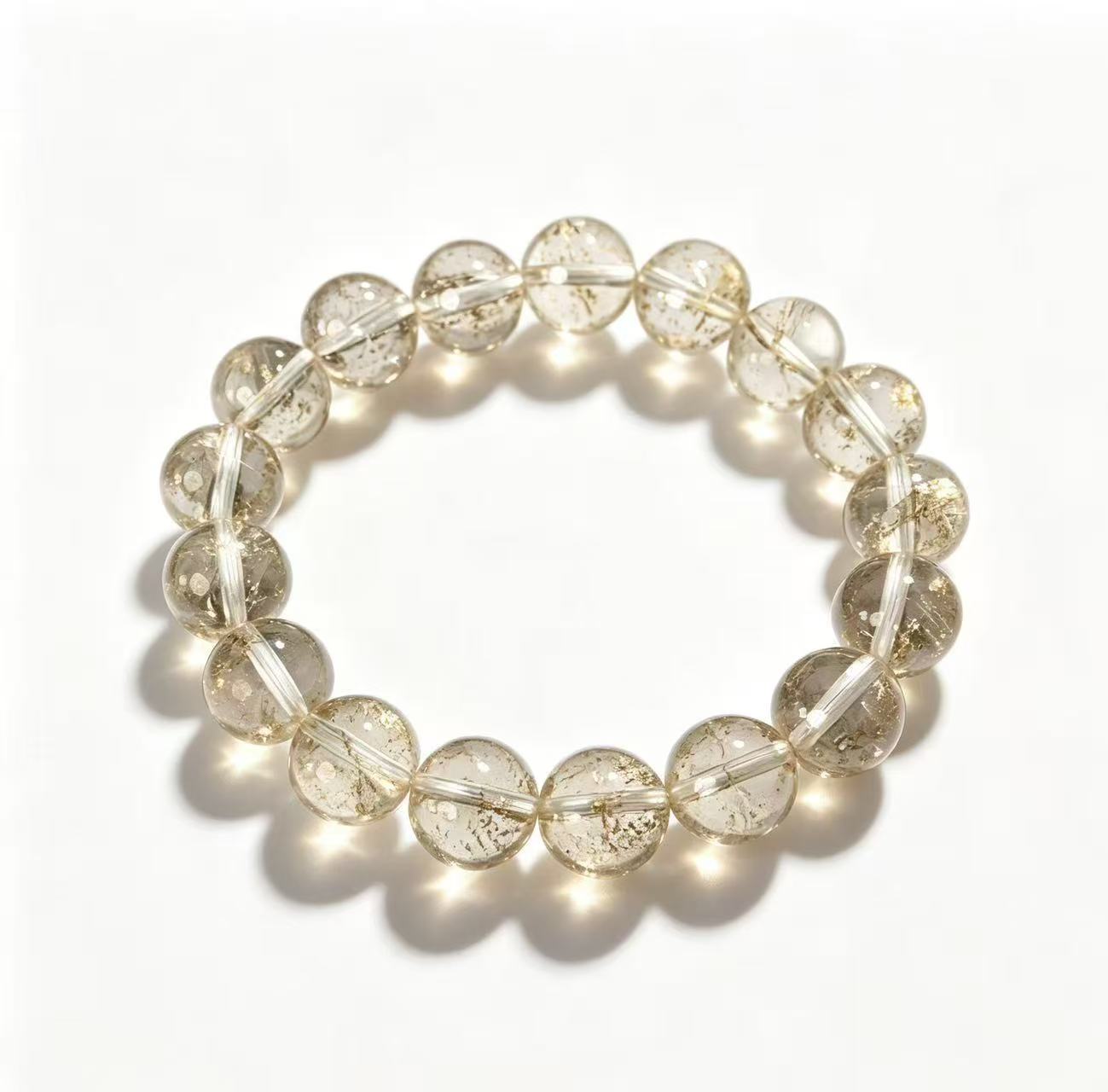 Gold Foil Inclusion Bracelet | Auspicious Wealth & Radiant Positive Energy Bracelet