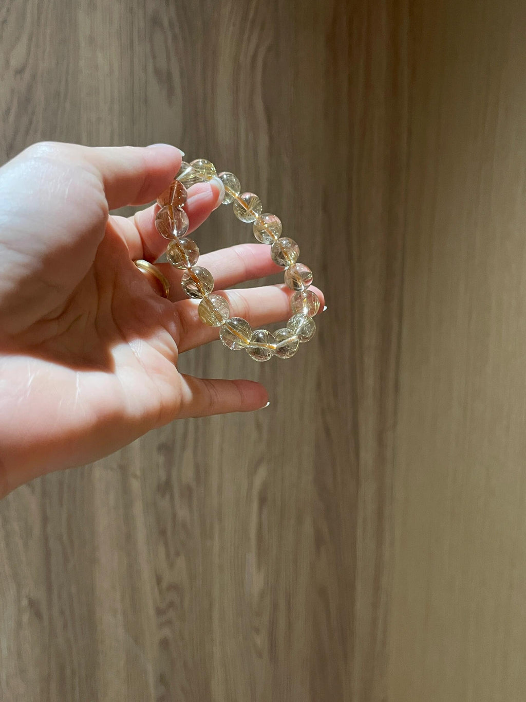 Golden Rutilated Quartz Bracelet | Wealth & Positive Energy Crystal Bracelet