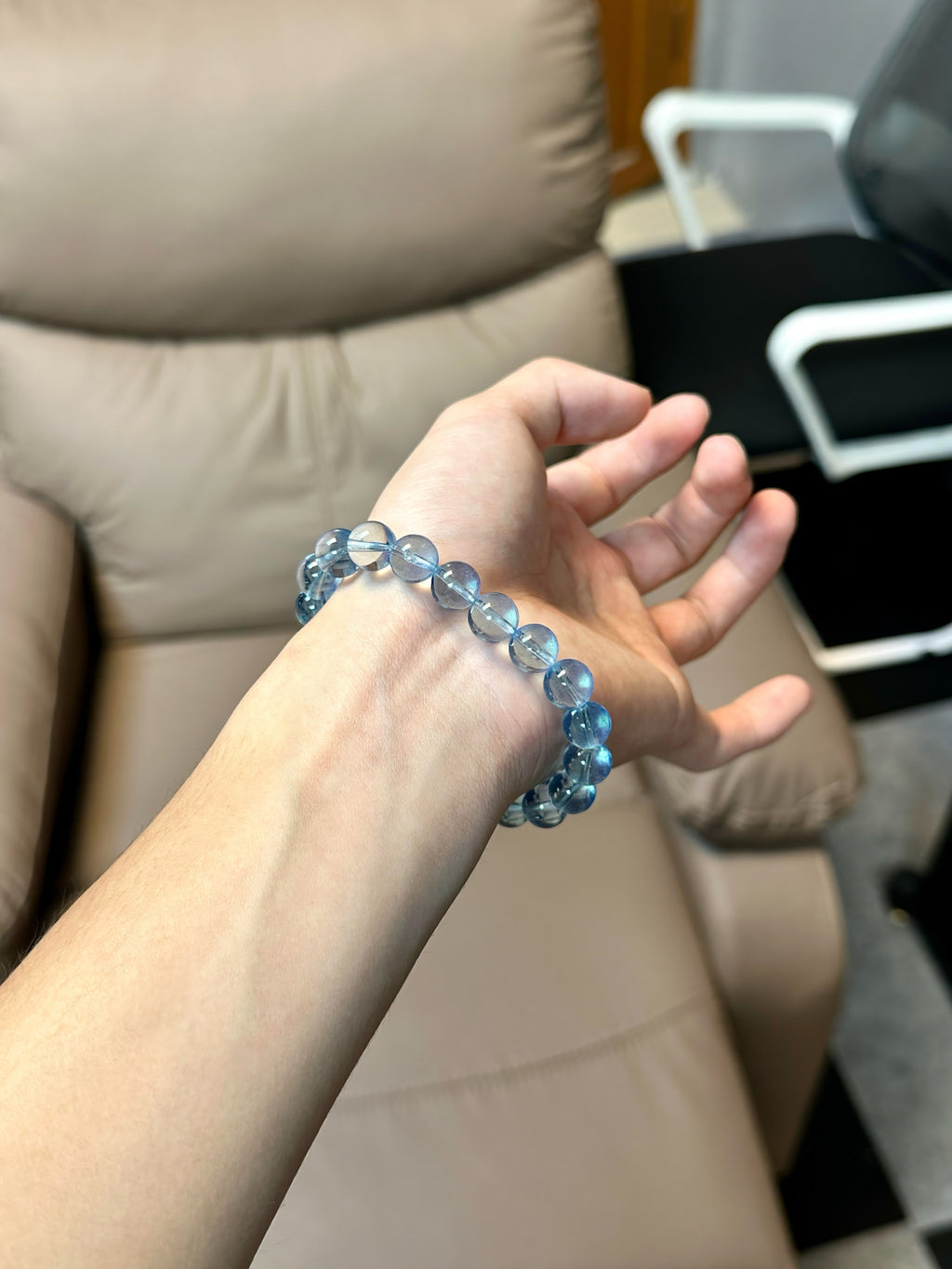 Natural Aquamarine Bracelet | Zodiac Talisman for Pisces & Aries, March Birthstone Crystal